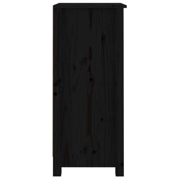 Skänk svart 2 st 40x35x80 cm massiv furu