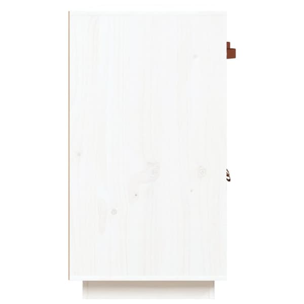 Skänk vit 98,5x40x75 cm massiv furu