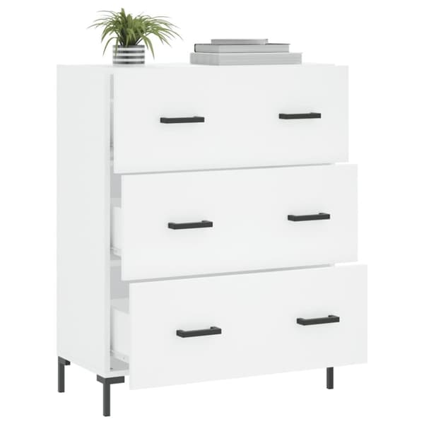 Skåp vit 69,5x34x90 cm konstruerat trä