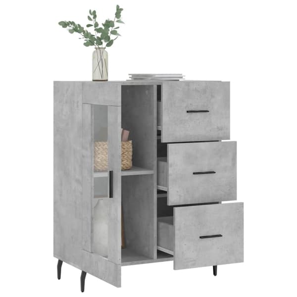 Skänk betonggrå 69,5x34x90 cm konstruerat trä