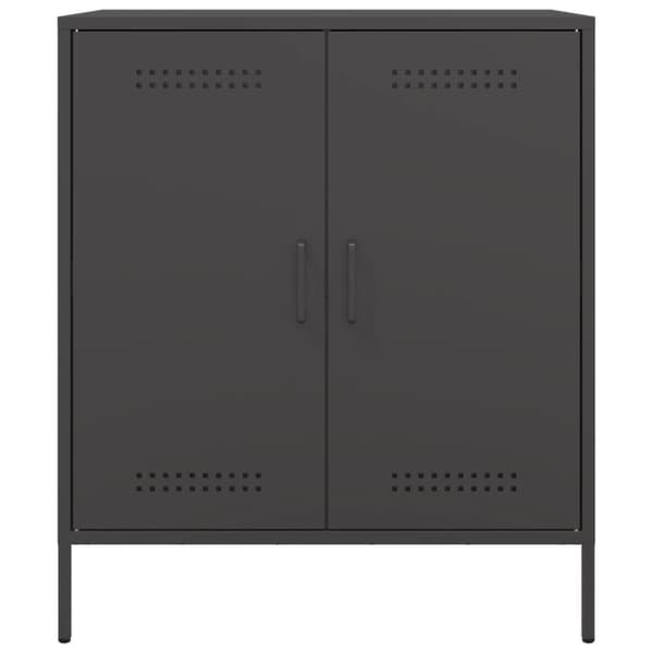 Skänk svart 68x39x79 cm stål