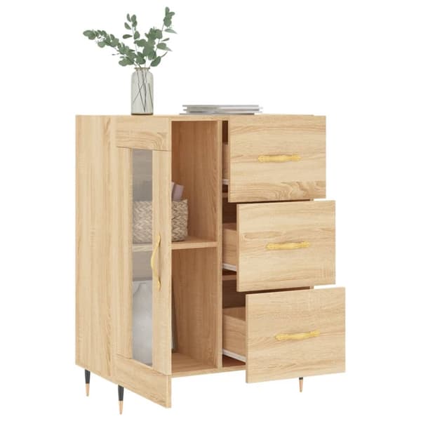 Skänk sonoma-ek 69,5x34x90 cm konstruerat trä