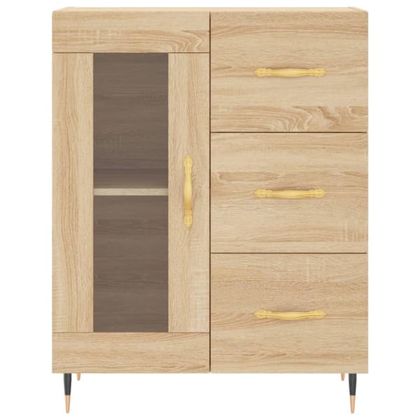 Skänk sonoma-ek 69,5x34x90 cm konstruerat trä