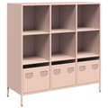 Pikkukuva 3 / 11: vidaXL Highboard Pinkki 101,5x39x103,5 cm Teräs