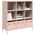 Pikkukuva 2 / 11: vidaXL Highboard Pinkki 101,5x39x103,5 cm Teräs