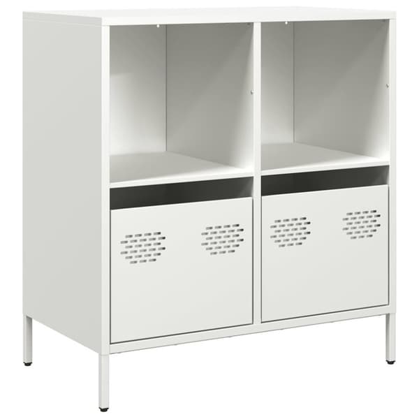 vidaXL Senkki Valkoinen 68x39x73,5 cm Kylmävalssattu teräs