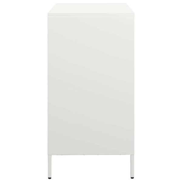 vidaXL Senkki Valkoinen 68x39x73,5 cm Kylmävalssattu teräs
