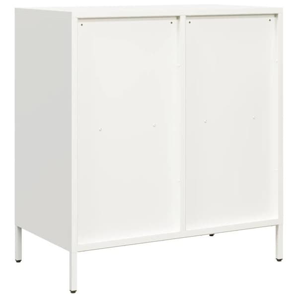 vidaXL Senkki Valkoinen 68x39x73,5 cm Kylmävalssattu teräs