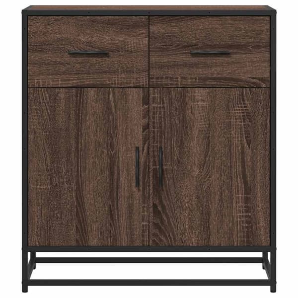 vidaXL skuffeskab 68x35x76 cm konstrueret træ brun egetræsfarve