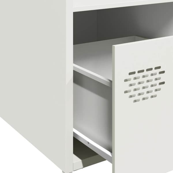 vidaXL Highboard hvit 35x39x103,5 cm stål