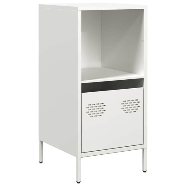 vidaXL Skänk vit 35x39x73,5 cm kallvalsat stål