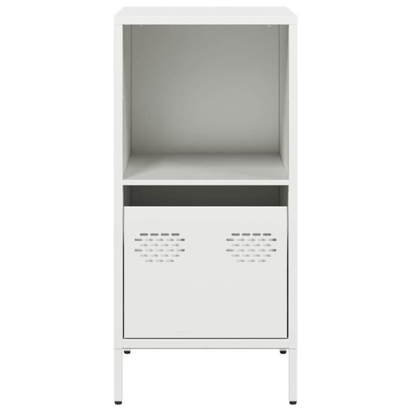 vidaXL Skänk vit 35x39x73,5 cm kallvalsat stål
