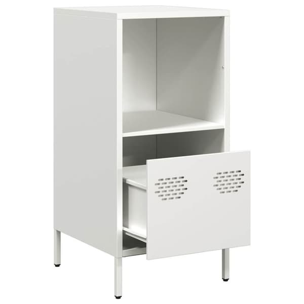 vidaXL Skänk vit 35x39x73,5 cm kallvalsat stål