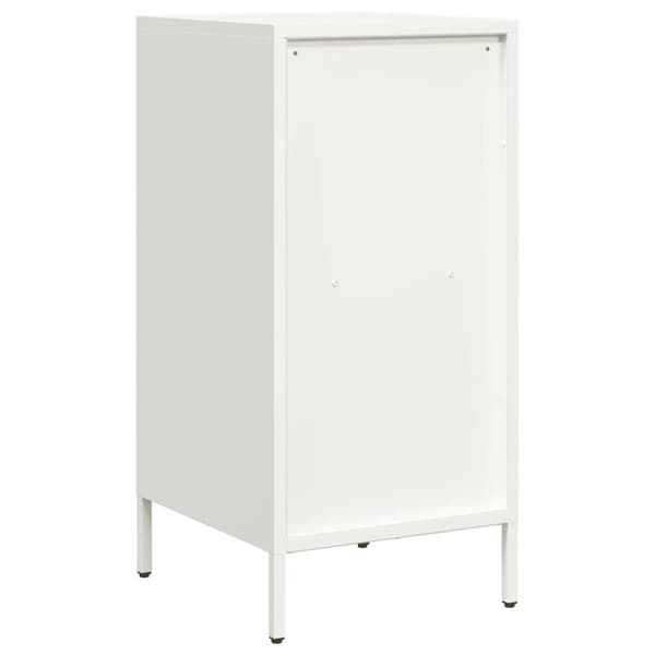vidaXL Skänk vit 35x39x73,5 cm kallvalsat stål