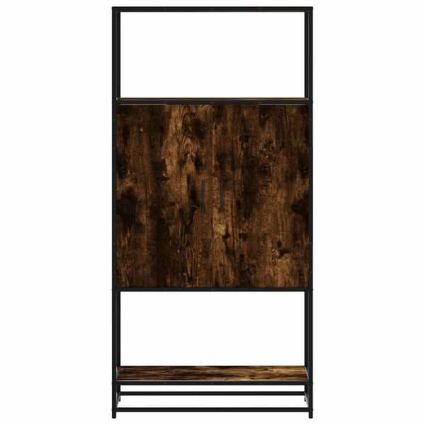 vidaXL skab sonoma-eg 68x35x139 cm konstrueret træ og metal