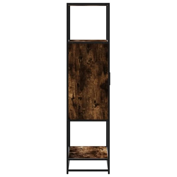 vidaXL skab sonoma-eg 68x35x139 cm konstrueret træ og metal