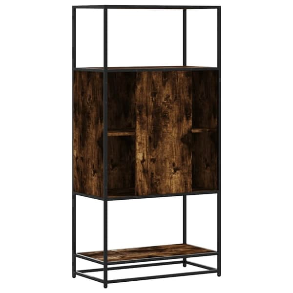 vidaXL skab sonoma-eg 68x35x139 cm konstrueret træ og metal