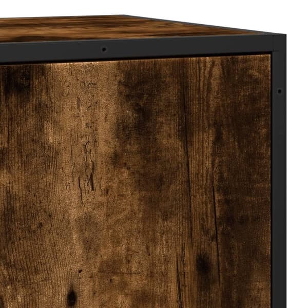 vidaXL Skjenk røkt eik 35,5x35x76 cm konstruert tre og metall