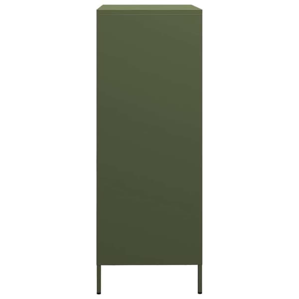 vidaXL skab 68x39x101,5 cm stål olivengrøn