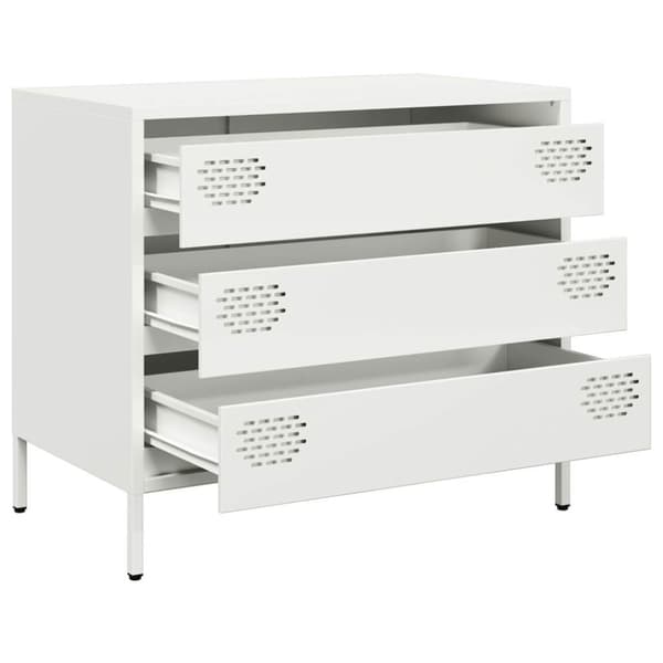 vidaXL skab 68x39x58,5 cm koldvalset stål hvid