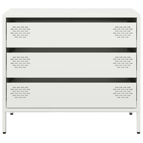 vidaXL skab 68x39x58,5 cm koldvalset stål hvid