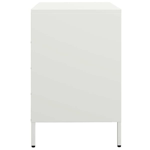 vidaXL skab 68x39x58,5 cm koldvalset stål hvid