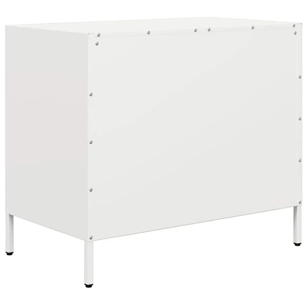 vidaXL skab 68x39x58,5 cm koldvalset stål hvid