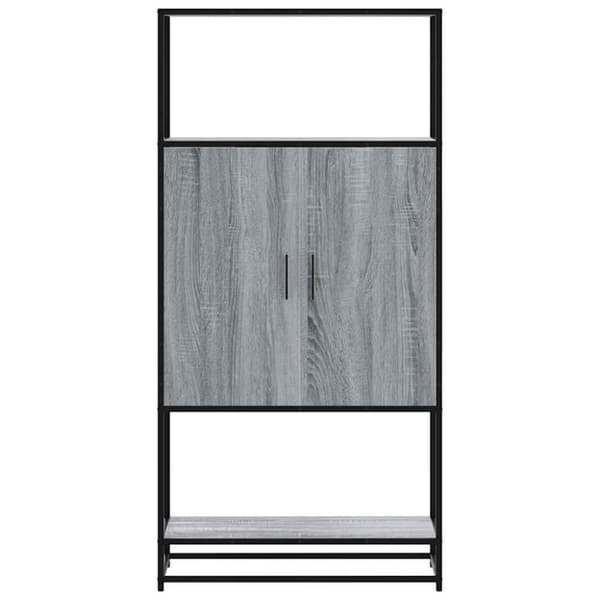vidaXL Högskåp grå sonoma 68x35x139 cm konstruerat trä och metall