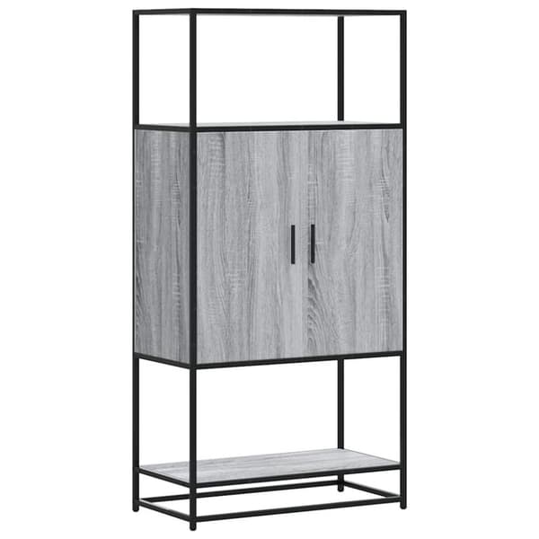 vidaXL Högskåp grå sonoma 68x35x139 cm konstruerat trä och metall