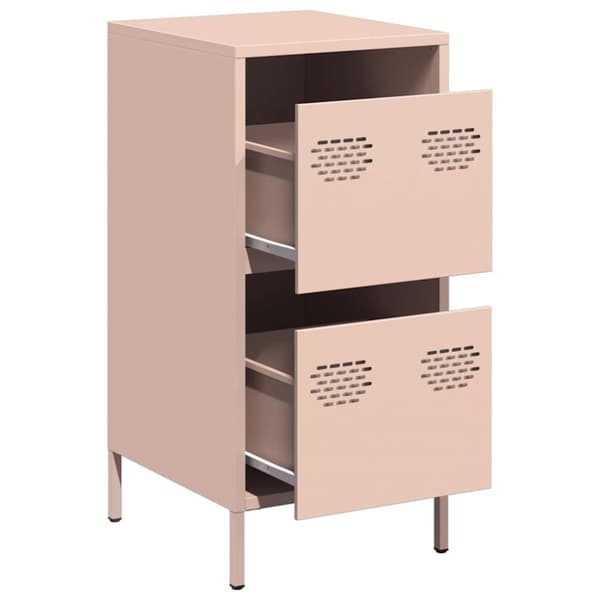 vidaXL Skjenk rosa 35x39x73,5 cm kaldvalset stål