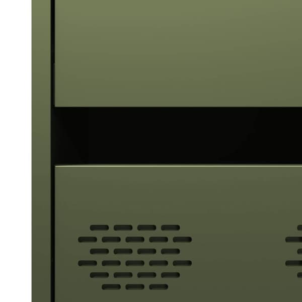 vidaXL Highboard olivengrønn 68x39x101,5 cm stål