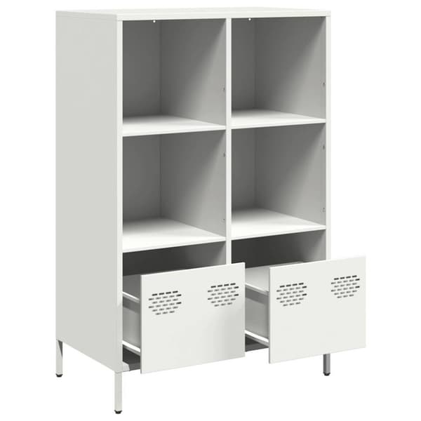 vidaXL Highboard Valkoinen 68x39x103,5 cm Teräs
