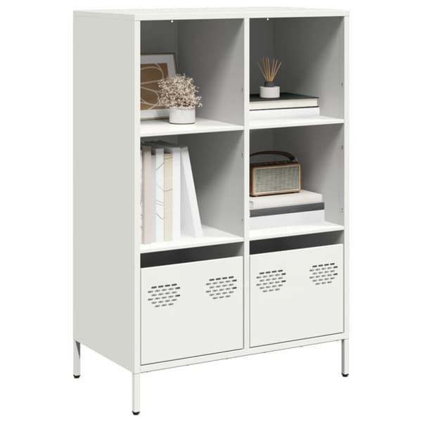 vidaXL Highboard Valkoinen 68x39x103,5 cm Teräs