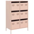 Miniatyrbillede 3 af 11: vidaXL skab 68x39x101,5 cm stål lyserød