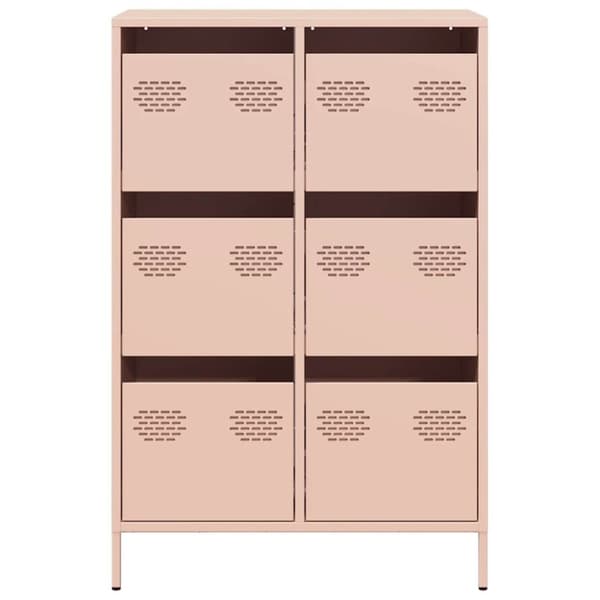vidaXL skab 68x39x101,5 cm stål lyserød