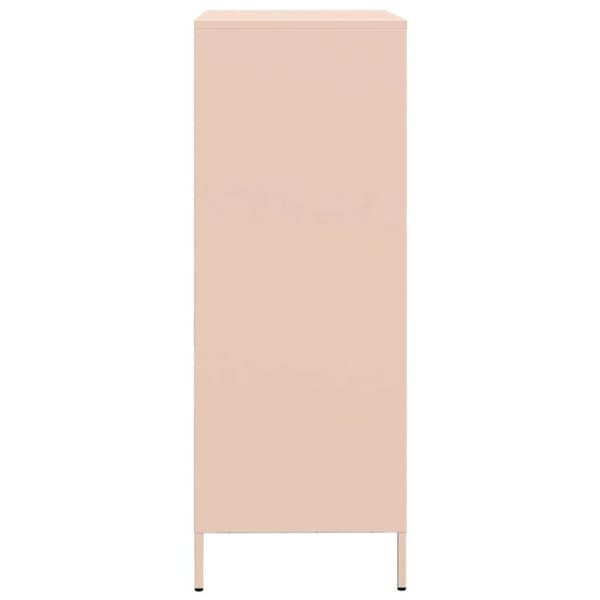 vidaXL skab 68x39x101,5 cm stål lyserød