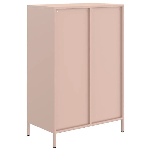 vidaXL skab 68x39x101,5 cm stål lyserød