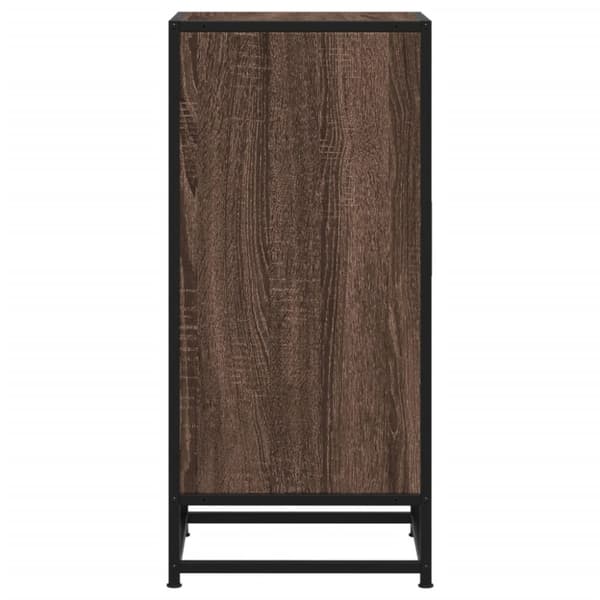 vidaXL skab 35,5x35x76 cm konstrueret træ og metal brun egetræsfarve