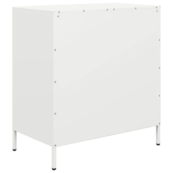 vidaXL skab 68x39x73,5 cm koldvalset stål hvid