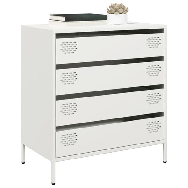 vidaXL skab 68x39x73,5 cm koldvalset stål hvid