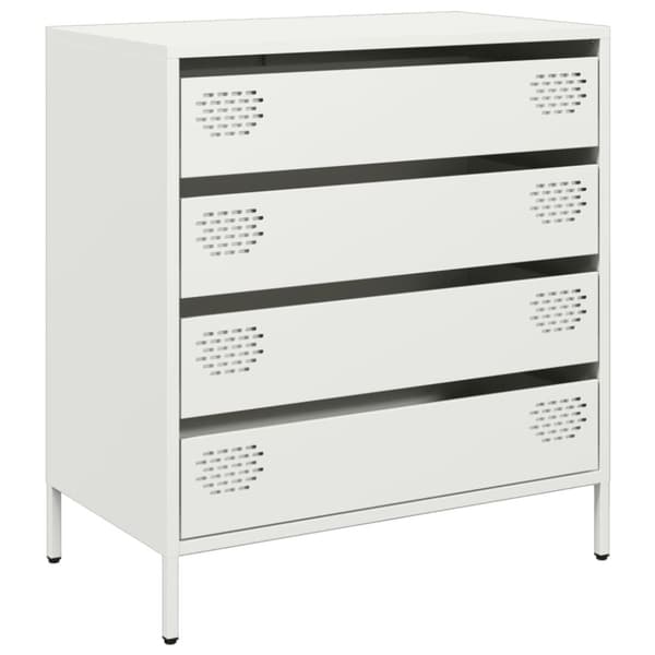 vidaXL skab 68x39x73,5 cm koldvalset stål hvid