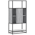 Miniatyrbillede 7 af 11: vidaXL skab 68x35x139 cm konstrueret træ grå sonoma-eg og metal