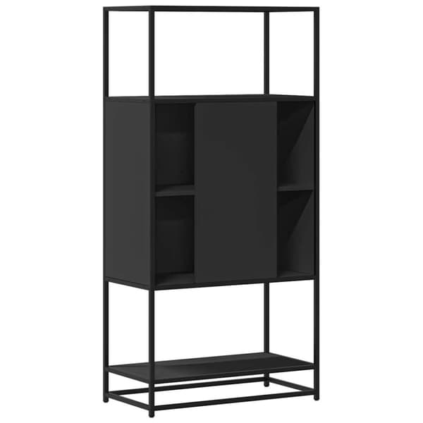 vidaXL Highboard svart 68x35x139 cm konstruert tre og metall