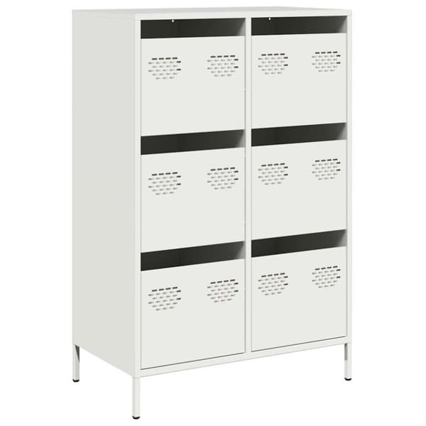 vidaXL Highboard hvit 68x39x101,5 cm stål