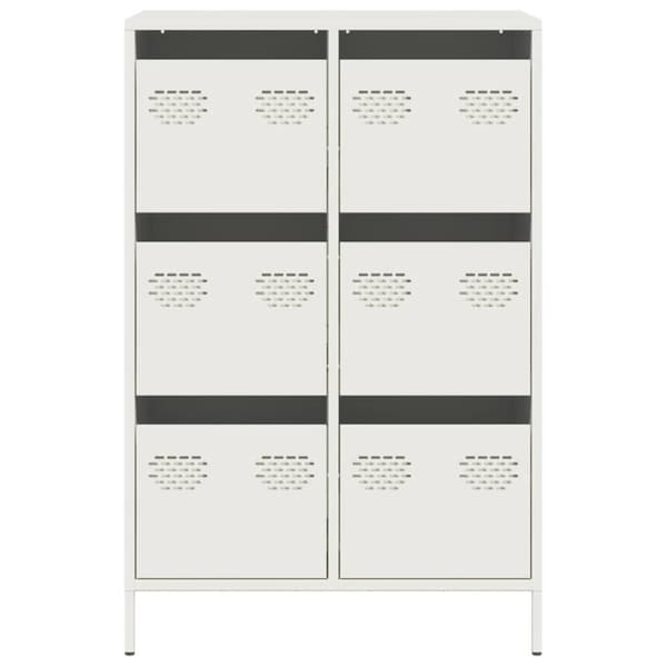 vidaXL Highboard hvit 68x39x101,5 cm stål