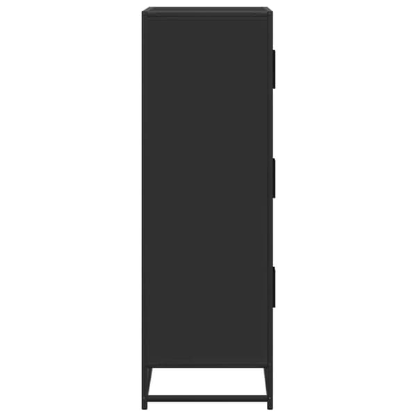 vidaXL Highboard svart 68x35x106,5 cm konstruert tre og metall