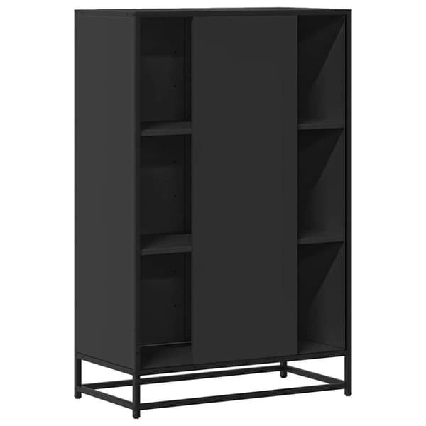 vidaXL Highboard svart 68x35x106,5 cm konstruert tre og metall