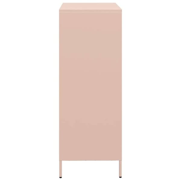 vidaXL Highboard rosa 68x39x103,5 cm stål