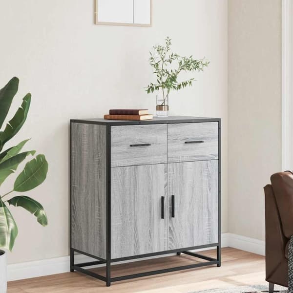 vidaXL Skjenk grå sonoma 68x35x76 cm konstruert tre