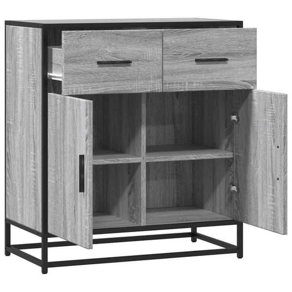 vidaXL Skjenk grå sonoma 68x35x76 cm konstruert tre